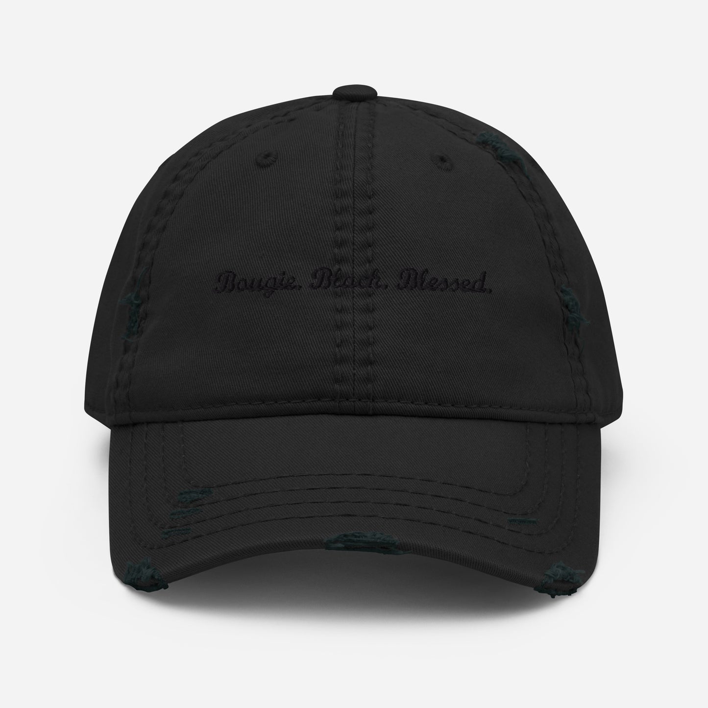 Bougie. Black. Blessed. Distressed Dad Hat