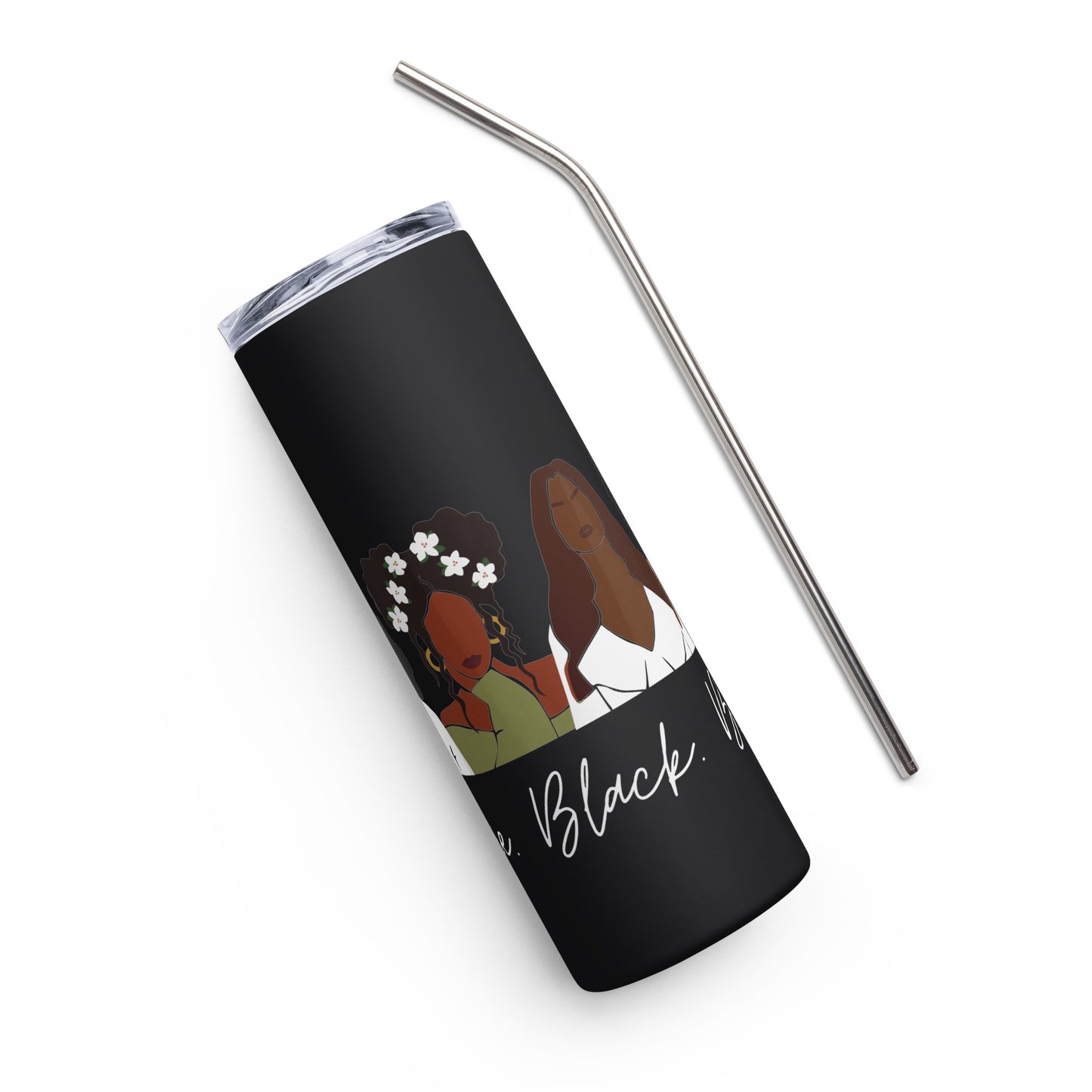 Bougie. Black. Blessed. Stainless Steel Tumbler