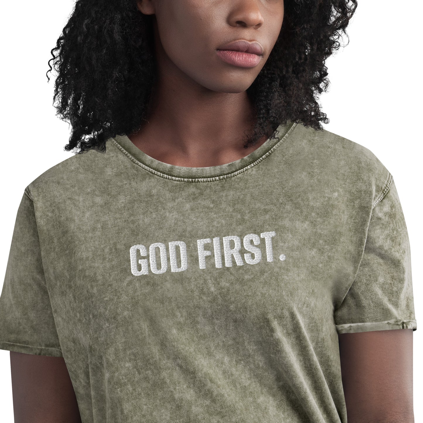 God First. Denim T-Shirt