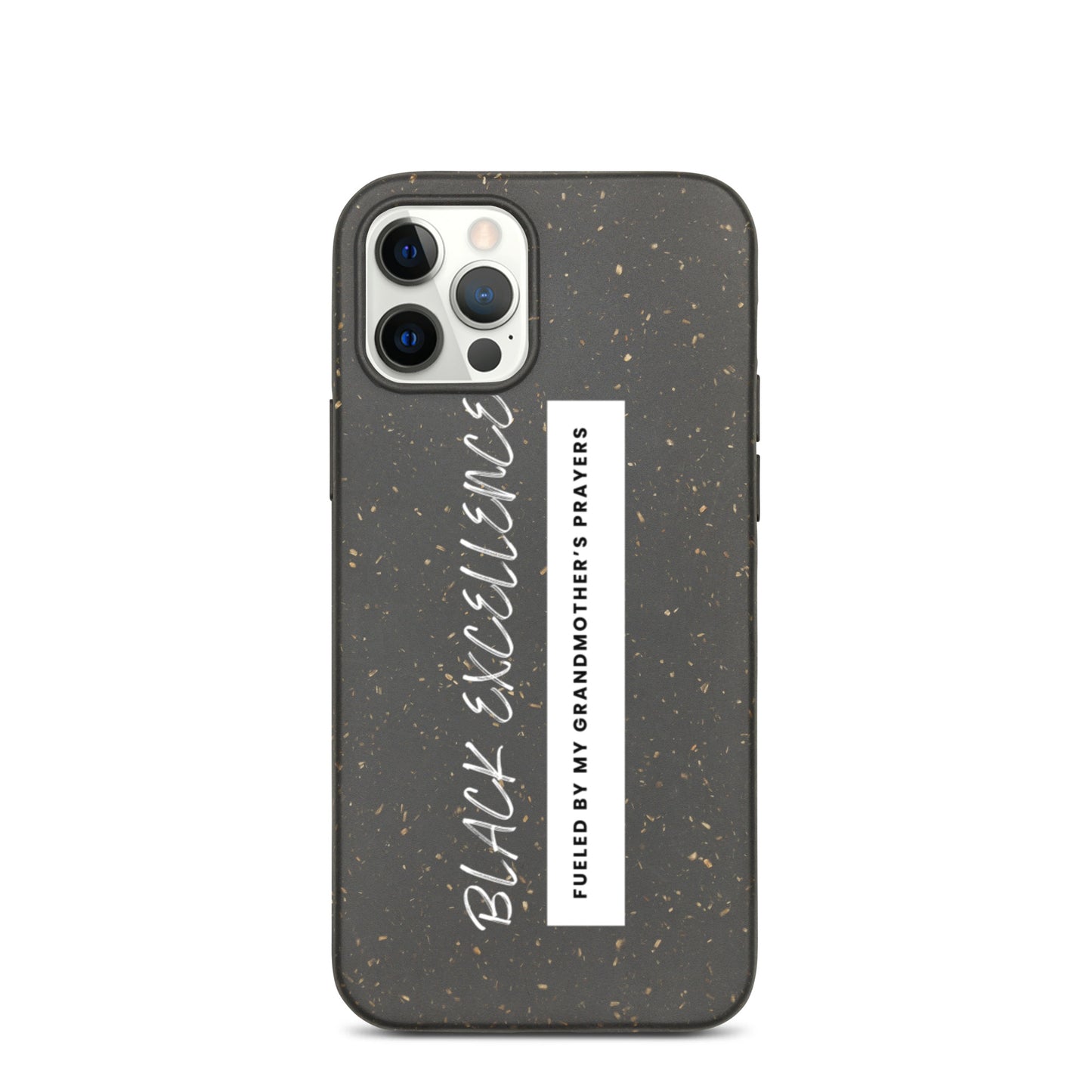 Fueled By My Grandmother's Prayers Speckled iPhone Case