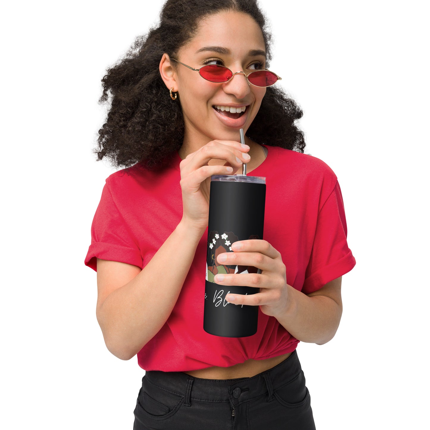 Bougie. Black. Blessed. Stainless Steel Tumbler